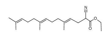 ethyl 2-cyano-5,9,13-trimethyl-4E,8E,12-tetradecatrienoate Structure