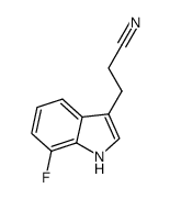 3-(3-propanenitrile)-7-fluoro-1H-indole结构式