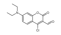 7-(N,N-二乙基氨基)-4-氯香豆素-3-甲醛结构式