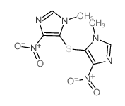 1-methyl-5-(3-methyl-5-nitro-imidazol-4-yl)sulfanyl-4-nitro-imidazole结构式