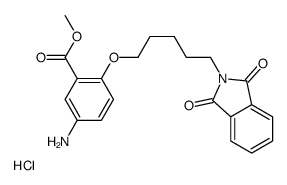 methyl 5-amino-2-[5-(1,3-dioxoisoindol-2-ium-2-yl)pentoxy]benzoate,chloride结构式
