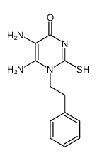 5,6-diamino-2-mercapto-1-(2-phenylethyl)-4(1H)-pyrimidinone结构式