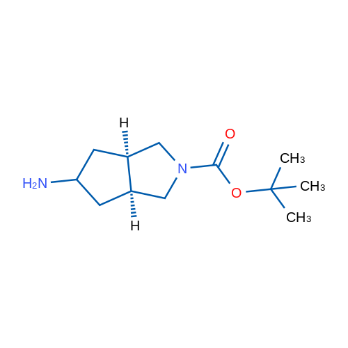cis-tert-Butyl 5-aminohexahydrocyclopenta[c]pyrrole-2(1H)-carboxylate Structure