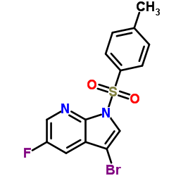 3-bromo-5-fluoro-1-tosyl-1H-pyrrolo[2,3-b]pyridine结构式