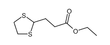 ethyl 3-(1,3-dithiolan-2-yl)propanoate结构式