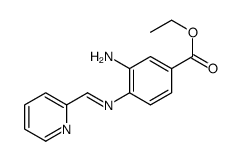 ethyl 3-amino-4-(pyridin-2-ylmethylideneamino)benzoate结构式