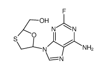 [(2S,5R)-5-(6-amino-2-fluoropurin-9-yl)-1,3-oxathiolan-2-yl]methanol Structure