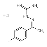 Hydrazinecarboximidamide,2-[1-(4-fluorophenyl)ethylidene]-, hydrochloride (1:1) Structure