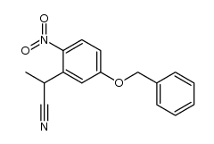 2-(2-nitro-5-benzyloxyphenyl)propionitrile结构式
