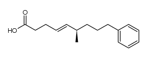 (R)-9-phenyl-6-methyl-4-nonenoic acid结构式