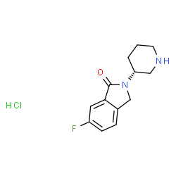 (R)-6-Fluoro-2-(piperidin-3-yl)isoindolin-1-one hydrochloride structure