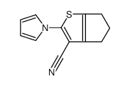 4H-Cyclopenta[b]thiophene-3-carbonitrile,5,6-dihydro-2-(1H-pyrrol-1-yl)-(9CI) Structure