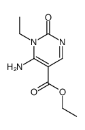 1-ethyl-6-amino-2-oxo-1,2-dihydro-pyrimidine-5-carboxylic acid ethyl ester Structure