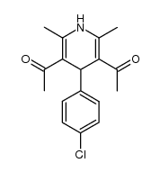 1-(5-acetyl-4-[4-chloro phenyl]-2,6-dimethyl-1,4-dihydro-3-pyridinyl)-1-ethanone结构式