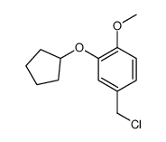 4-(Chloromethyl)-2-(cyclopentyloxy)-1-methoxybenzene结构式