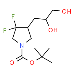 tert-butyl 4-(2,3-dihydroxypropyl)-3,3-difluoropyrrolidine-1-carboxylate Structure