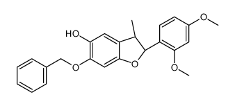 (2S,3S)-2-(2,4-dimethoxyphenyl)-3-methyl-6-phenylmethoxy-2,3-dihydro-1-benzofuran-5-ol Structure