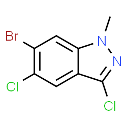 6-bromo-3,5-dichloro-1-methyl-indazole Structure