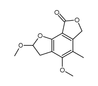 2,4-dimethoxy-5-methyl-2,3-dihydrobenzo[1,2-b:5,6-c']difuran-8(6H)-one结构式