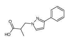 2-methyl-3-(3-phenyl-1H-pyrazol-1-yl)propanoic acid Structure