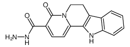 4-Oxo-4,6,7,12-tetrahydro-indolo[2,3-a]quinolizine-3-carboxylic acid hydrazide结构式