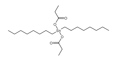 Dipropionic acid dioctyltin(IV) salt Structure