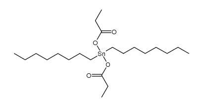 Dipropionic acid dioctyltin(IV) salt structure