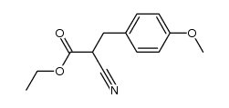 2-cyano-3-(4-methoxy-phenyl)-propionic acid ethyl ester结构式