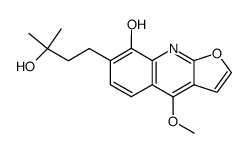 7-(3-hydroxy-3-methyl-butyl)-4-methoxy-furo[2,3-b]quinolin-8-ol Structure