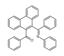 phenyl-[10-(α-phenylimino-benzyl)-[9]phenanthryl]-ketone结构式