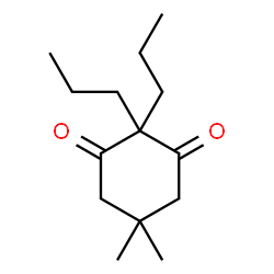 2,2-Dipropyl-5,5-dimethylcyclohexane-1,3-dione结构式