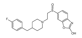 6-[2-[4-[(4-fluorophenyl)methyl]piperidin-1-yl]ethylsulfinyl]-3H-1,3-benzoxazol-2-one结构式