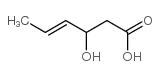 trans-3-Hydroxyhex-4-enoic acid, min. 95 (1H-NMR) structure