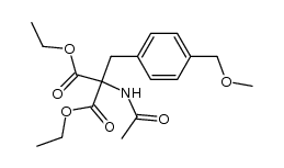 2-Acetamino-2-[4-methoxymethyl-benzyl]-malonsaeure-diethylester Structure