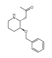 1-[(2R,3S)-3-(benzyloxy)piperidin-2-yl]propan-2-one结构式
