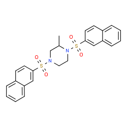 2-methyl-1,4-bis(naphthalen-2-ylsulfonyl)piperazine结构式