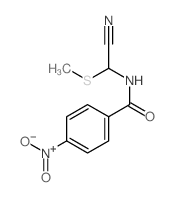 Benzamide,N-[cyano(methylthio)methyl]-4-nitro-结构式