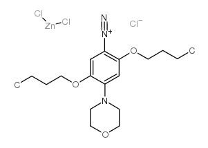 2,5-二丁氧基-4-吗啉基重氮苯氯化锌结构式