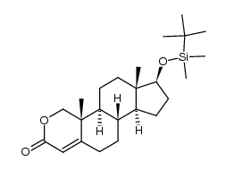 17β-tert-butyldimethylsilyloxy-2-oxaandrost-4-en-3-one Structure
