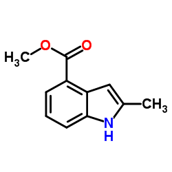 2-甲基-1H-吲哚-4-甲酸甲酯结构式