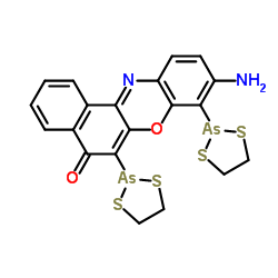 9-Amino-6,8-di-1,3,2-dithiarsolan-2-yl-5H-benzo[a]phenoxazin-5-one结构式