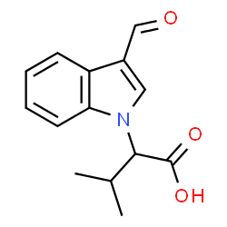 2-(3-formylindol-1-yl)-3-methylbutyric acid结构式