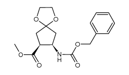 (7S,8R)-methyl 8-(((benzyloxy)carbonyl)amino)-1,4-dioxaspiro[4.4]nonane-7-carboxylate结构式