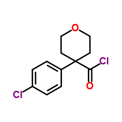 4-(4-Chlorophenyl)tetrahydro-2H-pyran-4-carbonyl chloride Structure