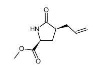 methyl (2S,4S)-4-allyl-5-oxopyrrolidine-2-carboxylate Structure