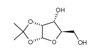 1,2-O-亚异丙基-α-D-呋喃核糖结构式