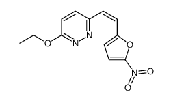 3-ethoxy-6-[(E)-2-(5-nitrofuran-2-yl)ethenyl]pyridazine结构式