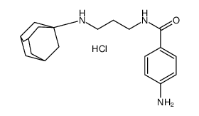 Benzamide, 4-amino-N-(3-(tricyclo(3.3.1.1(sup 3,7))dec-1-ylamino)propy l)-, dihydrochloride Structure