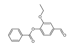 2-ethoxy-4-formylphenyl benzoate structure