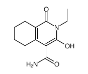 2-Ethyl-3-hydroxy-1-oxo-1,2,5,6,7,8-hexahydro-isoquinoline-4-carboxylic acid amide结构式